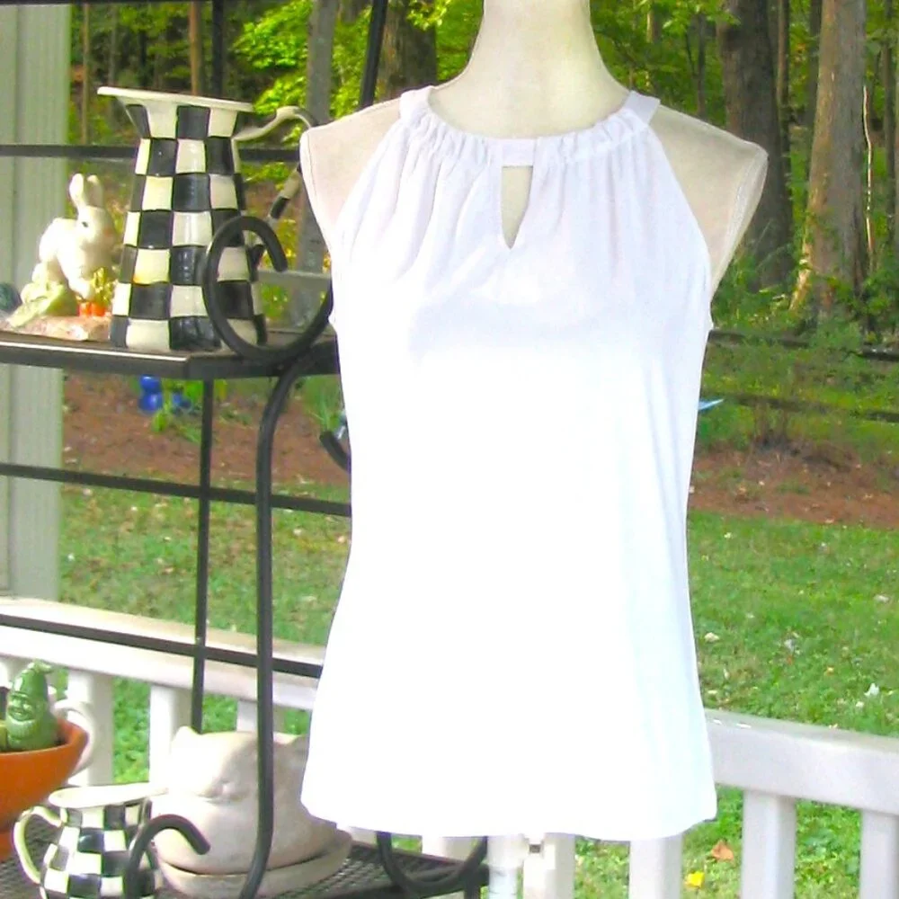 NWT Jude Connally Claire top shirt sleeveless pullover soft style Small luxury - Picture 4 of 7